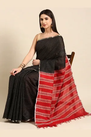 swatika Woven Design Zari Silk Blend Bhagalpuri Saree
