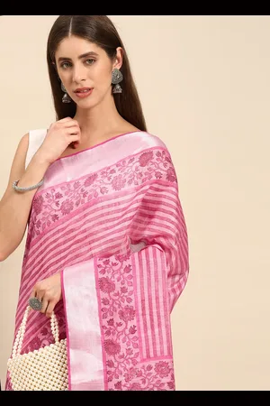 swatika Floral Zari Silk Blend Bhagalpuri Saree