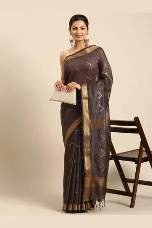 swatika Woven Design Zari Silk Blend Bhagalpuri Saree