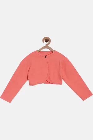 Kryptic Girls Cotton Crop Button Shrug