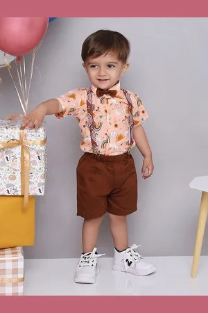 KID1 Boys Printed Pure Cotton Shirt With Shorts