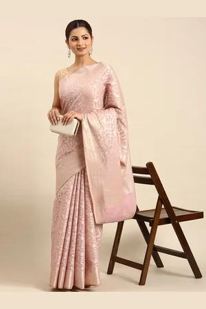 swatika Woven Design Zari Silk Blend Banarasi Saree