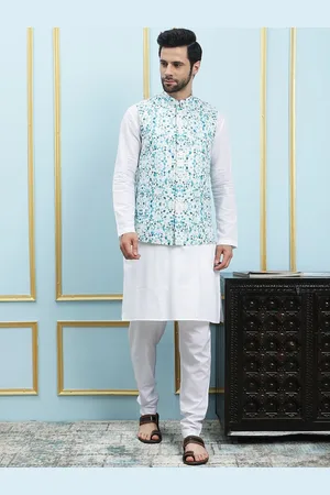 See Designs Printed Pure Cotton Slim Fit Nehru Jackets