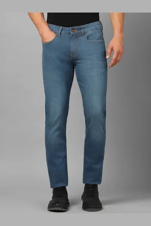 Louis Philippe Men Slim Fit Mid-Rise Light Fade Clean Look Stretchable Jeans