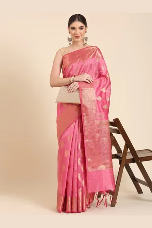 swatika Woven Design Ethnic Motifs Zari Banarasi Saree