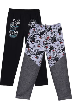 Sweet Angel Girls Pack Of 2 Printed Pure Cotton Straight-Fit Track Pants