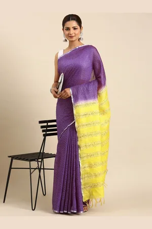 swatika Woven Design Zari Silk Blend Bhagalpuri Saree