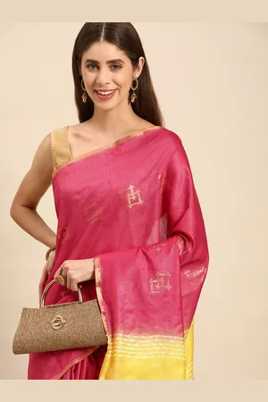 swatika Woven Design Zari Silk Blend Bhagalpuri Saree