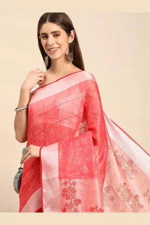 swatika Floral Zari Silk Blend Bhagalpuri Saree