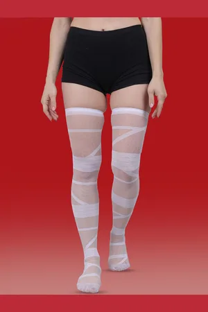 Color Style Patterned Sheer Stockings