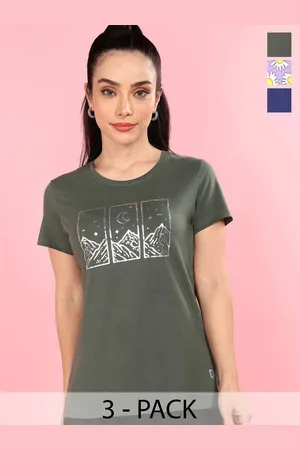 dollar Women Typography 3 Printed Cowl Neck T-shirt