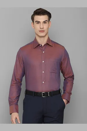 Louis Philippe Men Maroon Formal Shirt