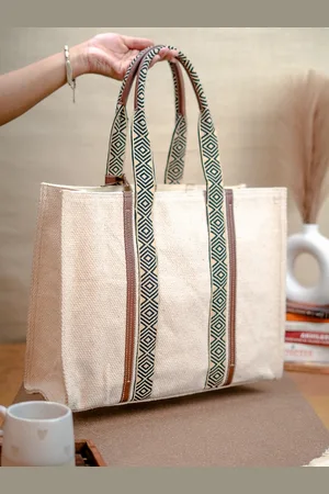 Nidhi Rathi Women Structured Tote Bag with Tasselled