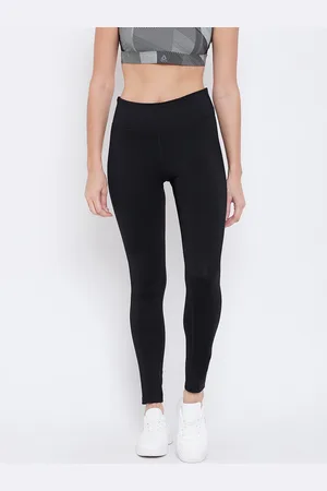 Reebok Women Black Solid Workout Ready PP Training Tights