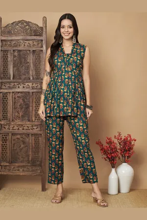 Kalini Printed Pure Cotton Tunic With Trouser