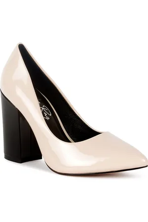 London Rag Nude-Coloured Block Heeled Pumps