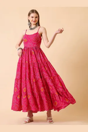 Corsica Women Floral Printed Fit and Flare Maxi Dress
