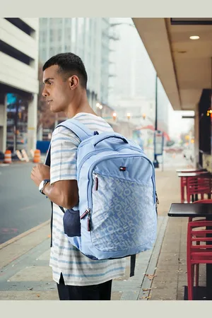 Tommy Hilfiger Unisex Blue Brand Logo Backpack