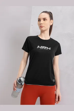 HRX Brand Logo Printed Rapid-Dry Training T-shirt