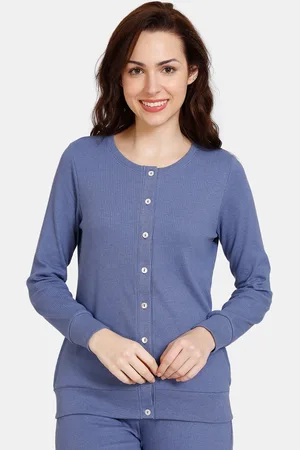 Zivame Women Blue Solid Top