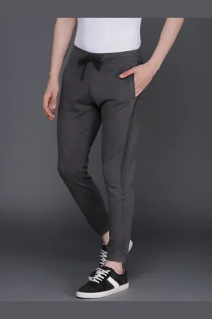WROGN Men Charcoal Grey Slim Fit Solid Joggers