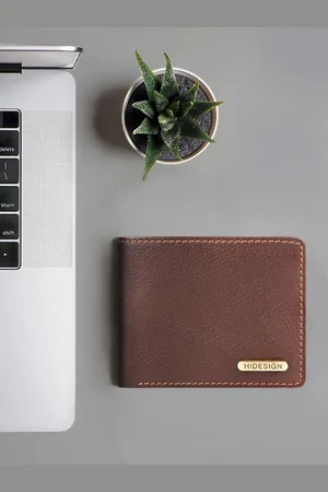 Hidesign Men Brown Leather Solid Two Fold Leather Wallet