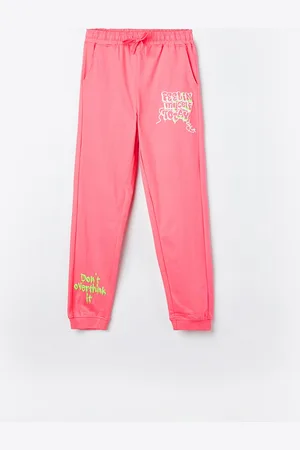 Lifestyle Girls Pure Cotton Mid-Rise Regular Fit Joggers