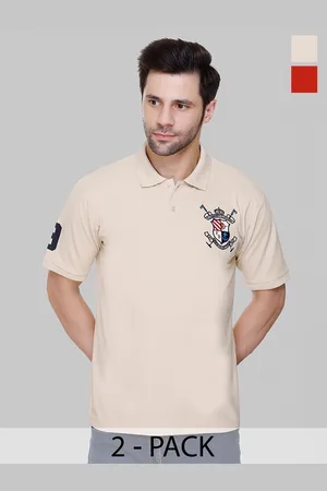 Flossberry Men 2 Polo Collar Applique T-shirt