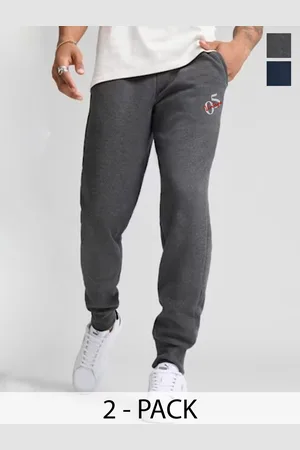 Moda Rapido Men Pack Of 2 Cotton Mid Rise Joggers