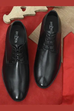 Invictus Men Black Solid Formal Derby Shoes