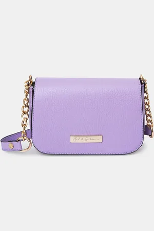 Mast & Harbour Purple Textured Structured Sling Bag