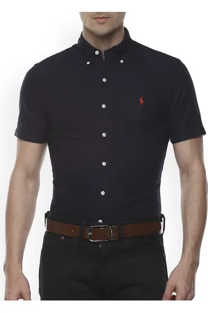 Ralph Lauren Men Navy Blue Casual Shirt