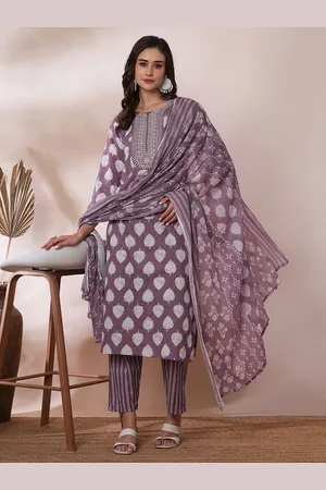 Moda Rapido Women Ethnic Motifs Regular Pure Cotton Kurta with Trousers & With Dupatta