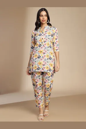 Roadster The Lifestyle Co Printed Pure Cotton Tunic & Trouser Co-ord