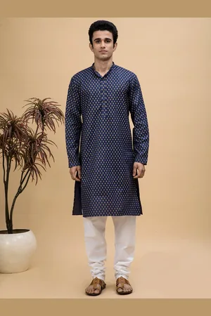 NEUDIS Ethnic Motifs Printed Mandarin Collar Kurta with Churidar