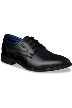 Duke Men Black Solid Formal Derbys