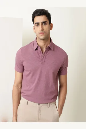RARE RABBIT Men Rings-4 Slim Fit Solid Polo Collar T-Shirt