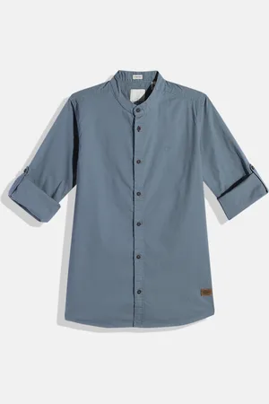 Roadster Boys Slim Fit Solid Opaque Stretchable Casual Shirt