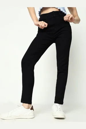 SHOWOFF Women Jean Skinny Fit High-Rise Dark Shade Clean Look Stretchable Jeans
