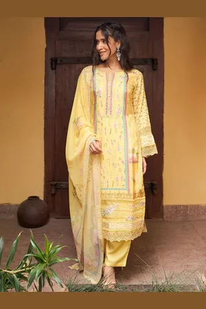 Libas Women Floral Printed Regular Beads and Stones Kurta with Palazzos & With Dupatta