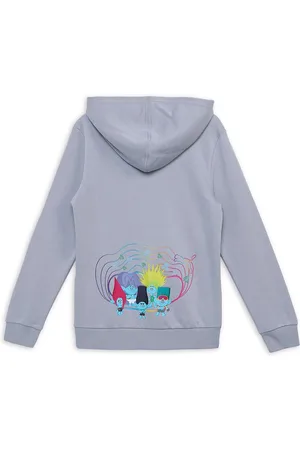 PUMA X Trolls Boys Printed Long Sleeve Hooded Sweatshirt