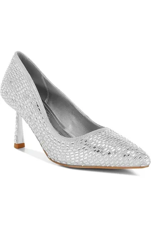 London Rag Leather Block Pumps