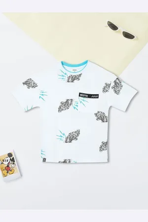 Max Collection Boys Conversational Printed Round Neck Cotton T-shirt