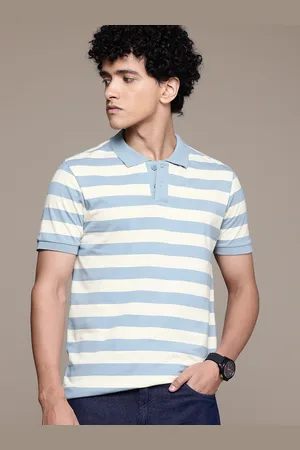 Roadster The Lifestyle Co. Striped Polo Collar T-shirt