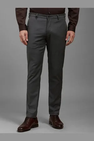 Louis Philippe Men Printed Slim Fit Trousers