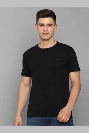 Louis Philippe Men Black & rich black Slim Fit T-shirt
