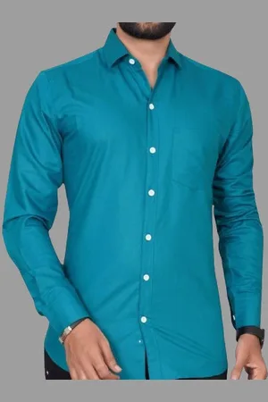 Metronaut Men Standard Regular Fit Spread Collar Solid Cotton Casual Shirt