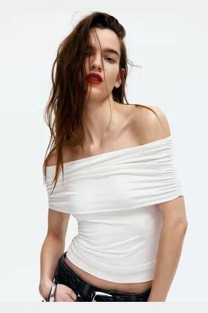 H&M Gathered Off-The-Shoulder Top