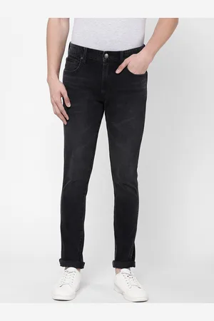 Wrangler Men Black Skanders Slim Fit Low-Rise Light Fade Stretchable Jeans