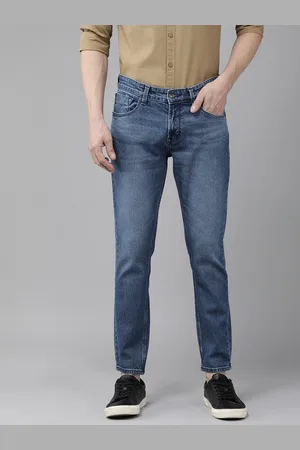 SPYKAR Men Mid-Rise Kano Tapered Slim Fit Heavy Fade Stretchable Jeans